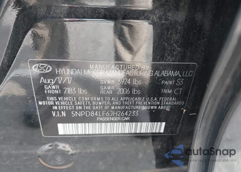 2018 Hyundai Elantra Value Edition z USA, uszkodzony, nr VIN 5NPD84LF6JH264233